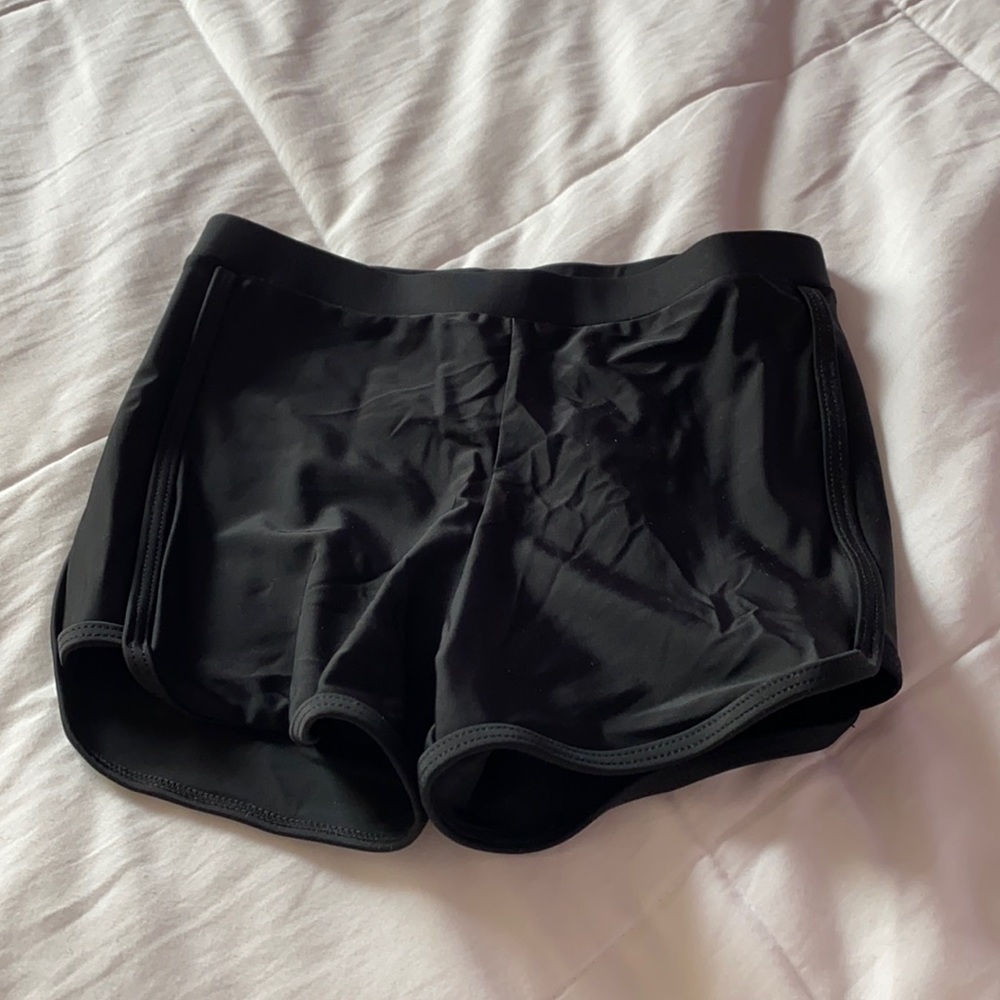 Black swim shorts